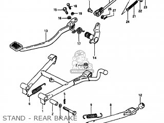 STAND - REAR BRAKE - GS250T 1981 (X) USA (E03)