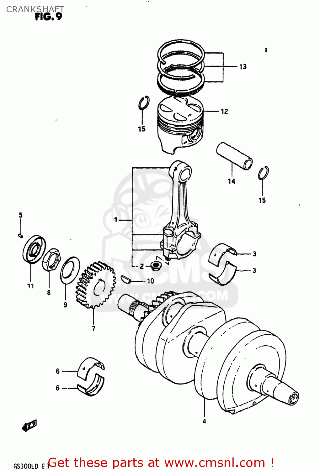 CRANKSHAFT GS300L 1982 (Z) USA (E03)