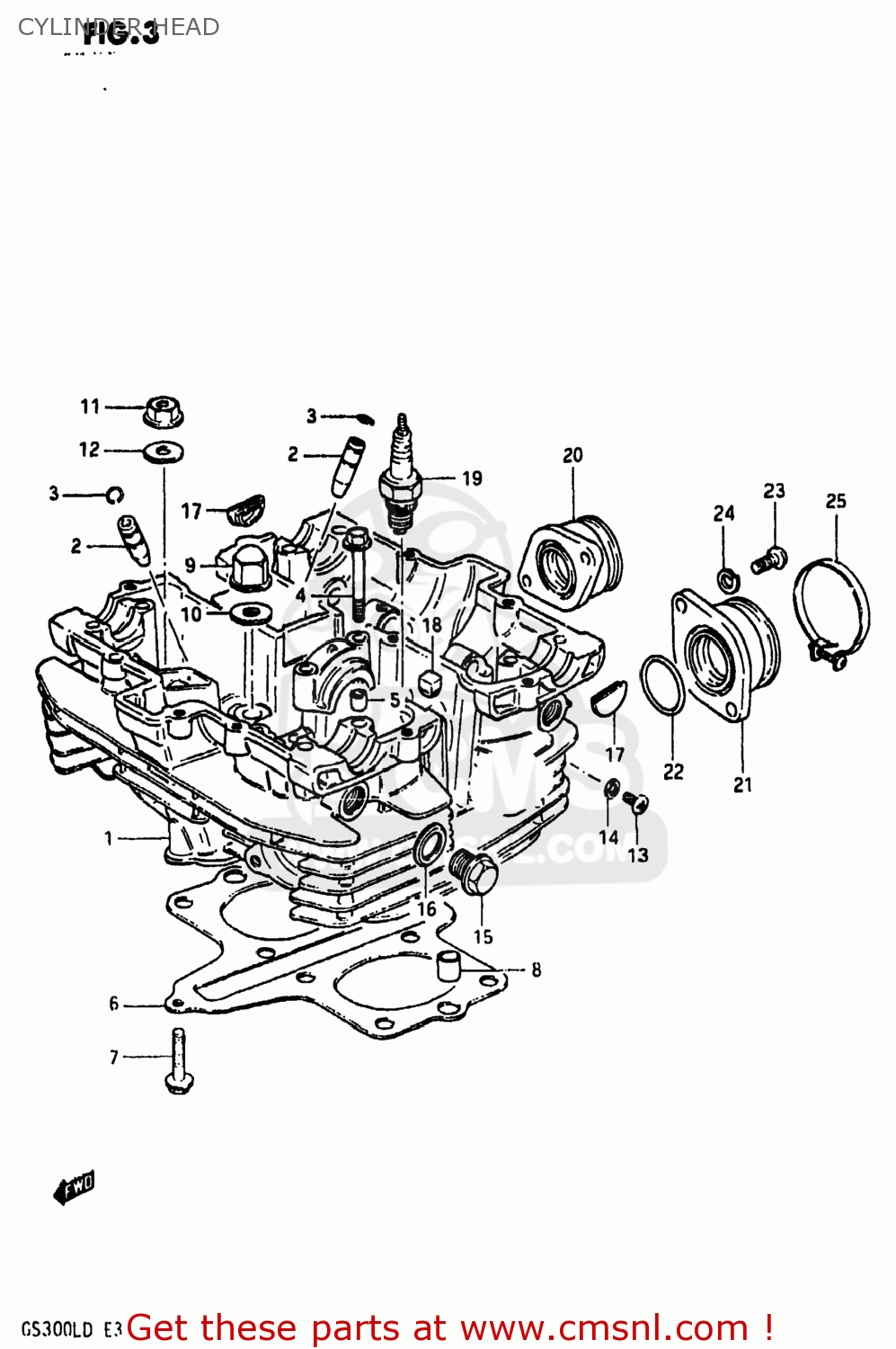 CYLINDER HEAD GS300L 1982 (Z) USA (E03)