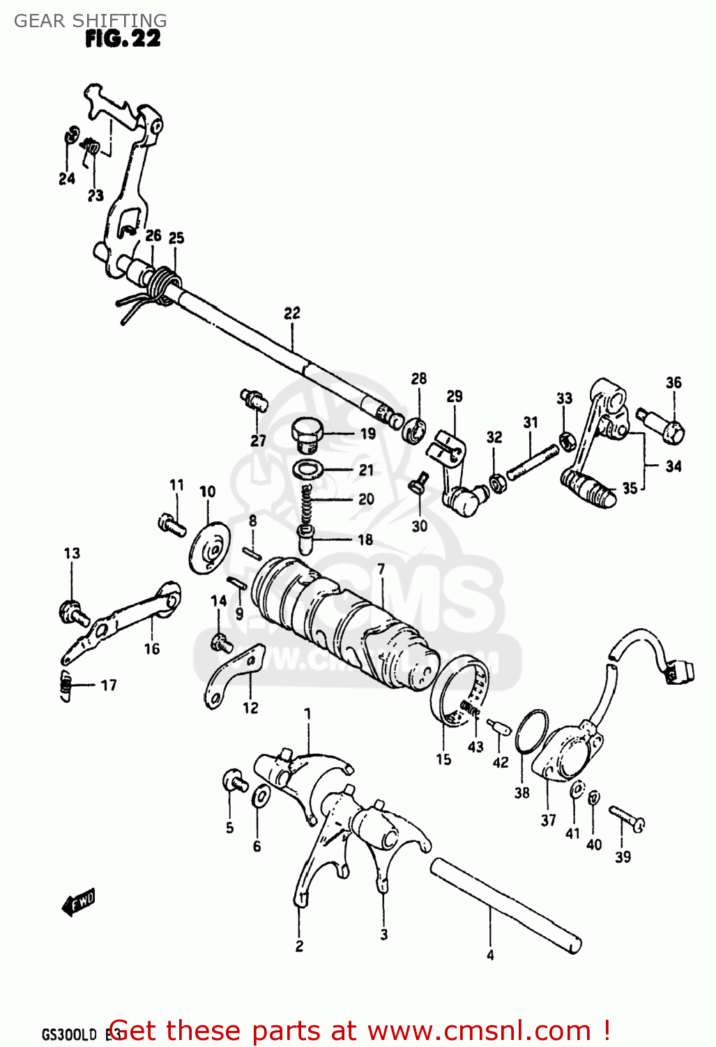 GEAR SHIFTING GS300L 1982 (Z) USA (E03)