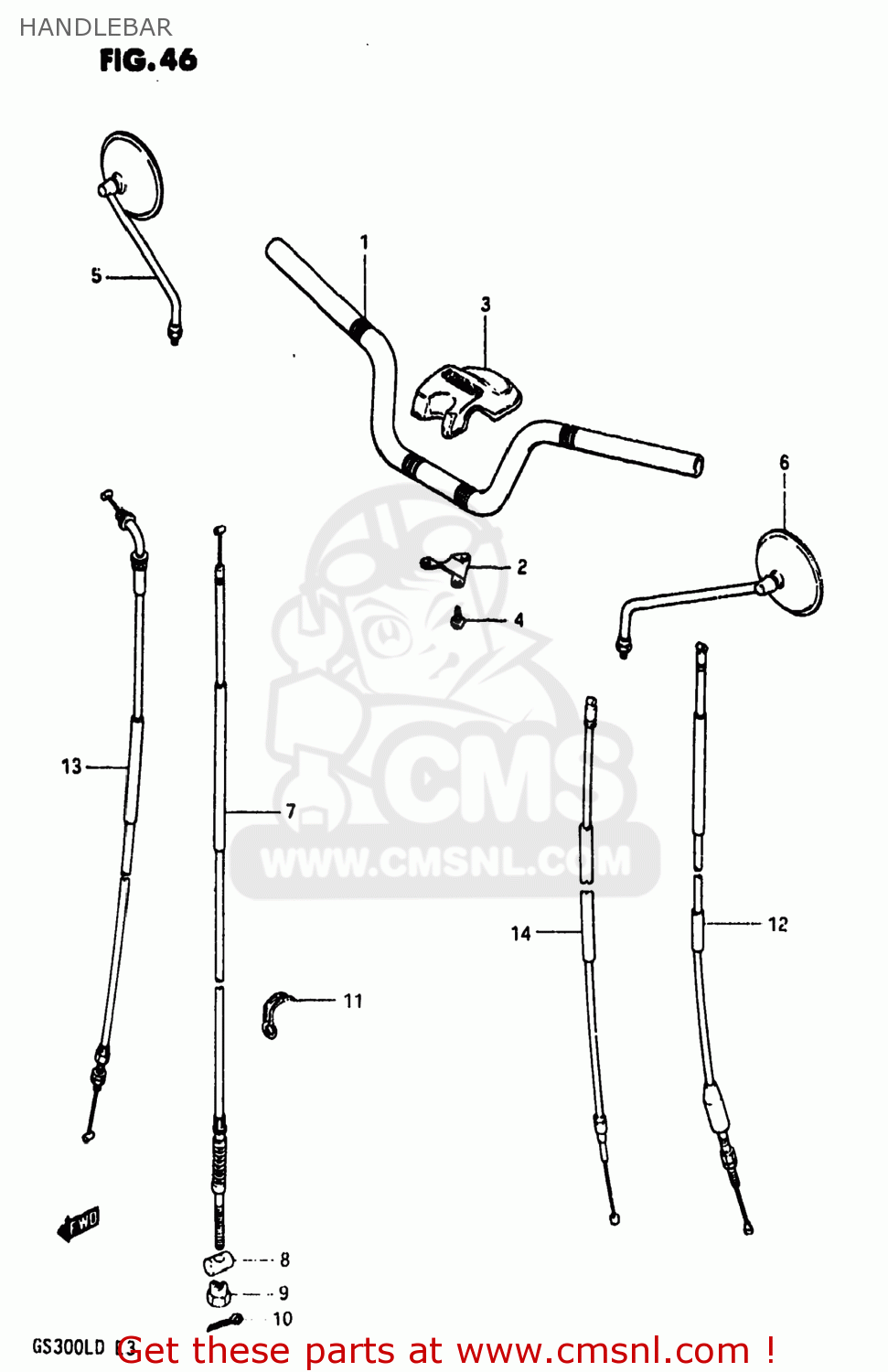 HANDLEBAR GS300L 1982 (Z) USA (E03)