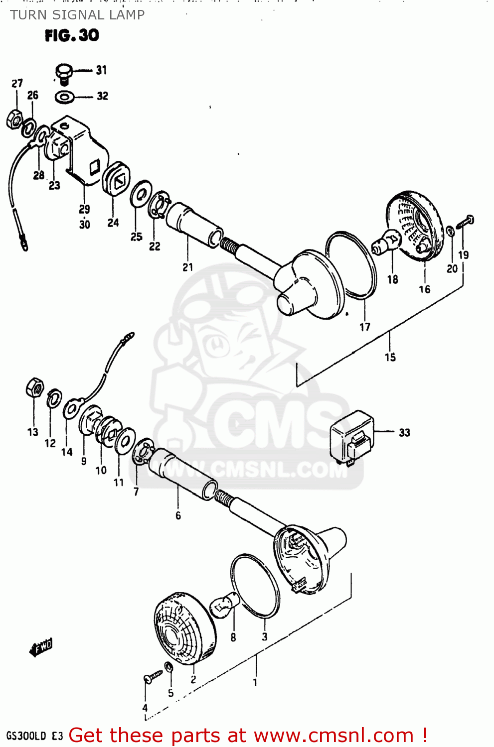 TURN SIGNAL LAMP GS300L 1982 (Z) USA (E03)