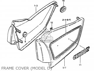 FRAME COVER (MODEL D) - GS300L 1982 (Z) USA (E03)