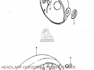 HEADLAMP HOUSING - FRONT FENDER - GS300L 1982 (Z) USA (E03)