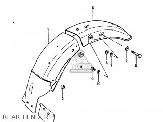 REAR FENDER - GS300L 1982 (Z) USA (E03)