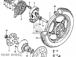 REAR WHEEL - GS300L 1982 (Z) USA (E03)