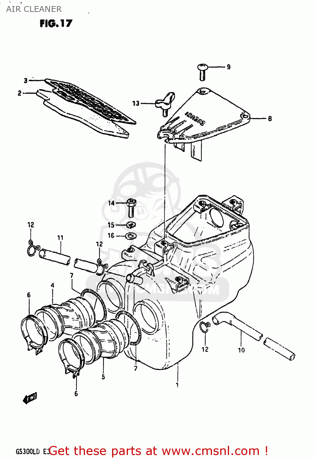 AIR CLEANER GS300L 1983 (D) USA (E03)