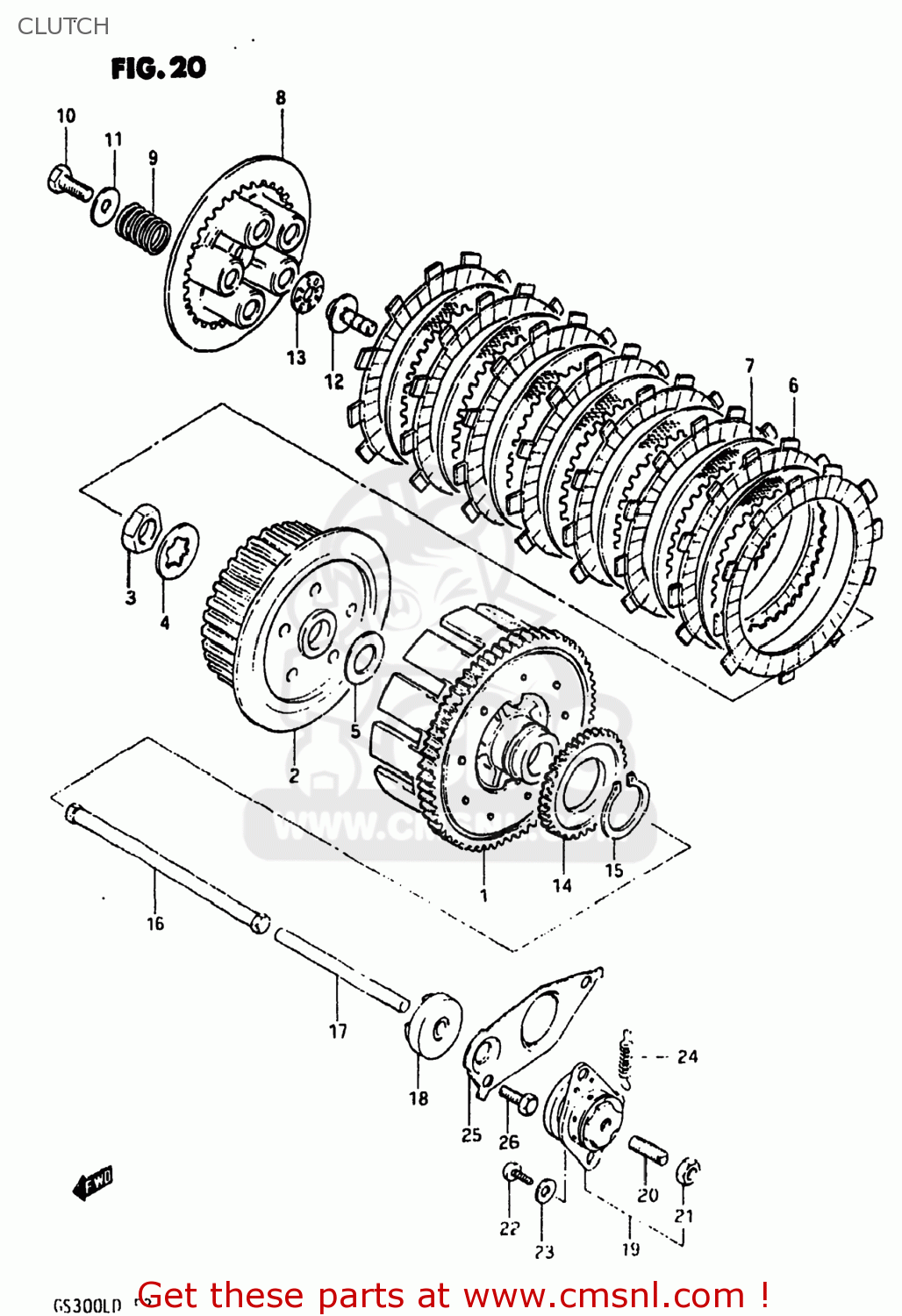 CLUTCH GS300L 1983 (D) USA (E03)