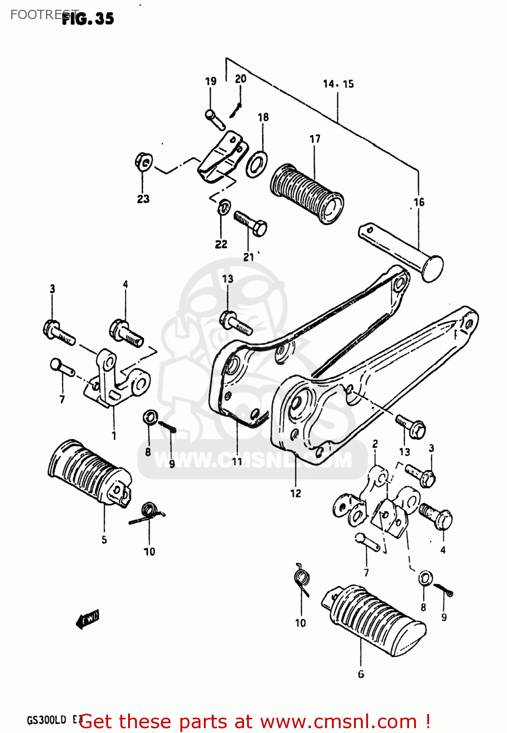 FOOTREST GS300L 1983 (D) USA (E03)