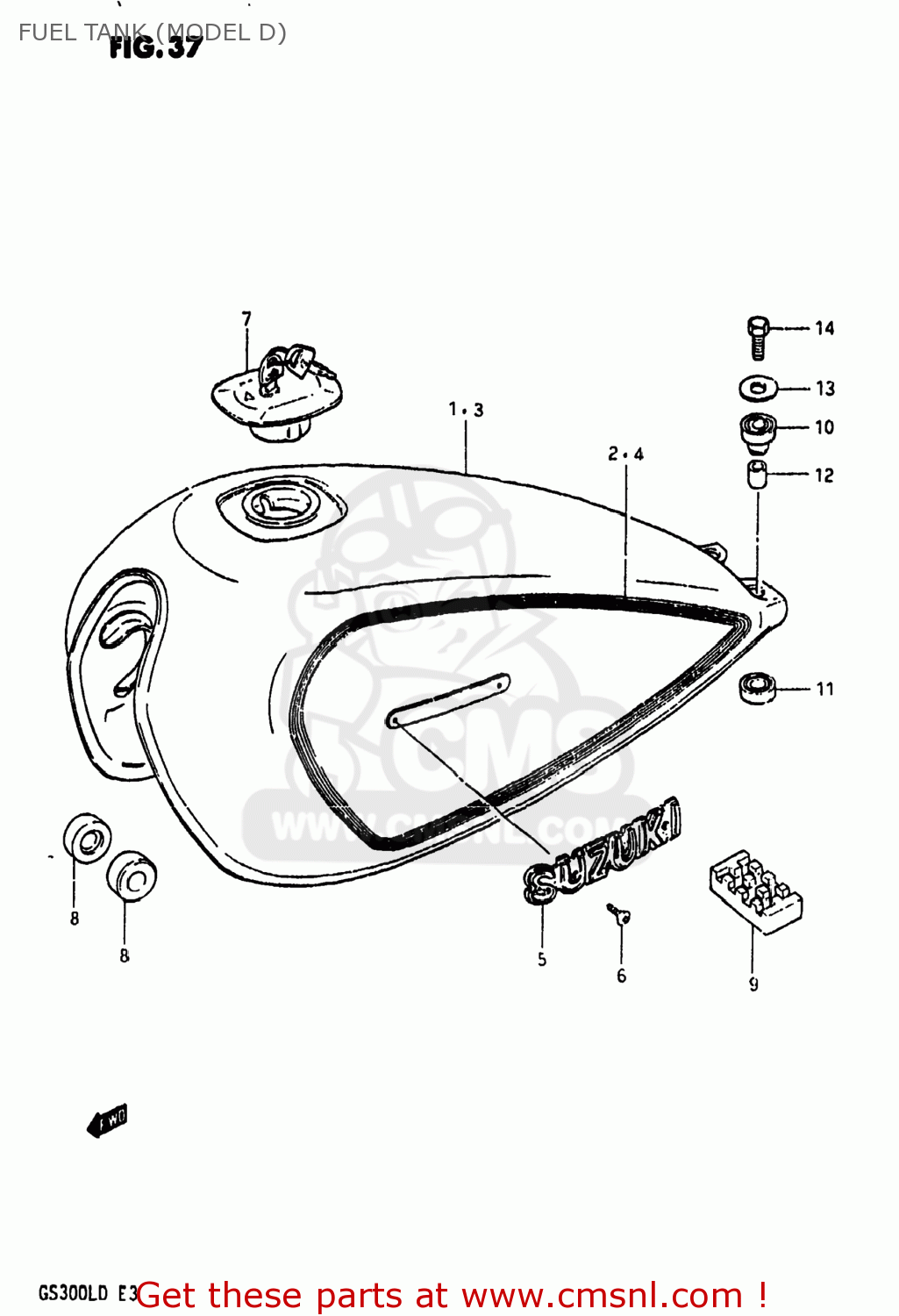 FUEL TANK (MODEL D) GS300L 1983 (D) USA (E03)