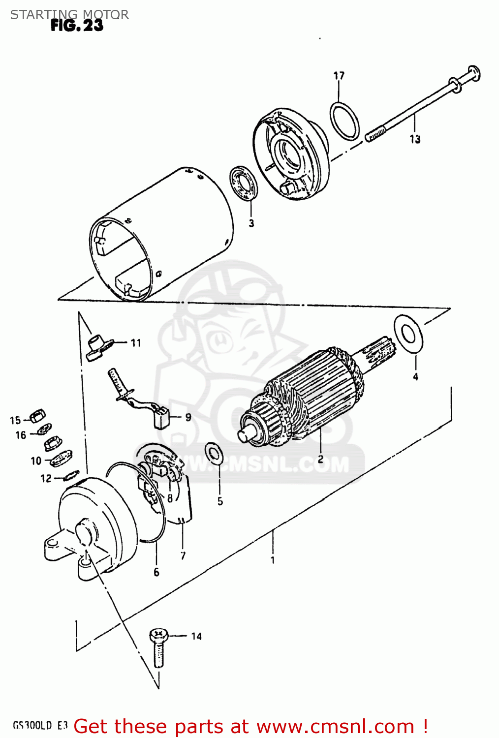 STARTING MOTOR GS300L 1983 (D) USA (E03)