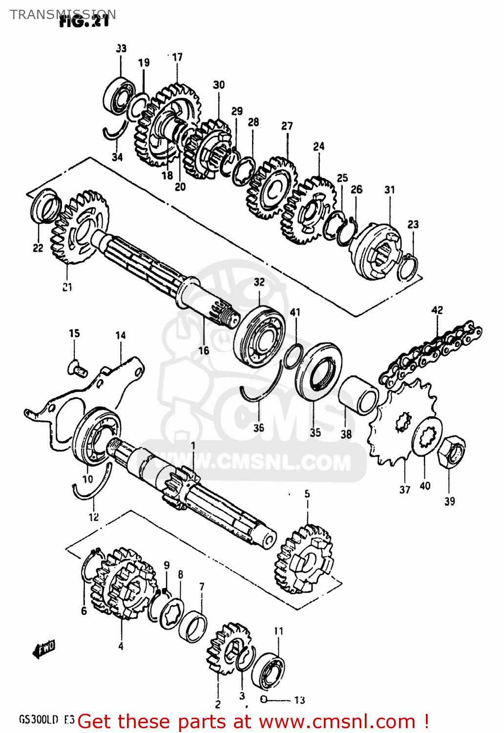TRANSMISSION GS300L 1983 (D) USA (E03)
