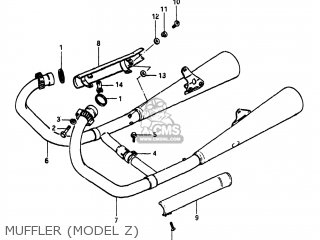 MUFFLER (MODEL Z) - GS300L 1983 (D) USA (E03)