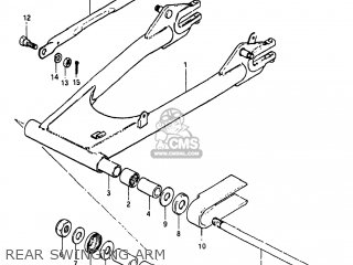 REAR SWINGING ARM - GS300L 1983 (D) USA (E03)