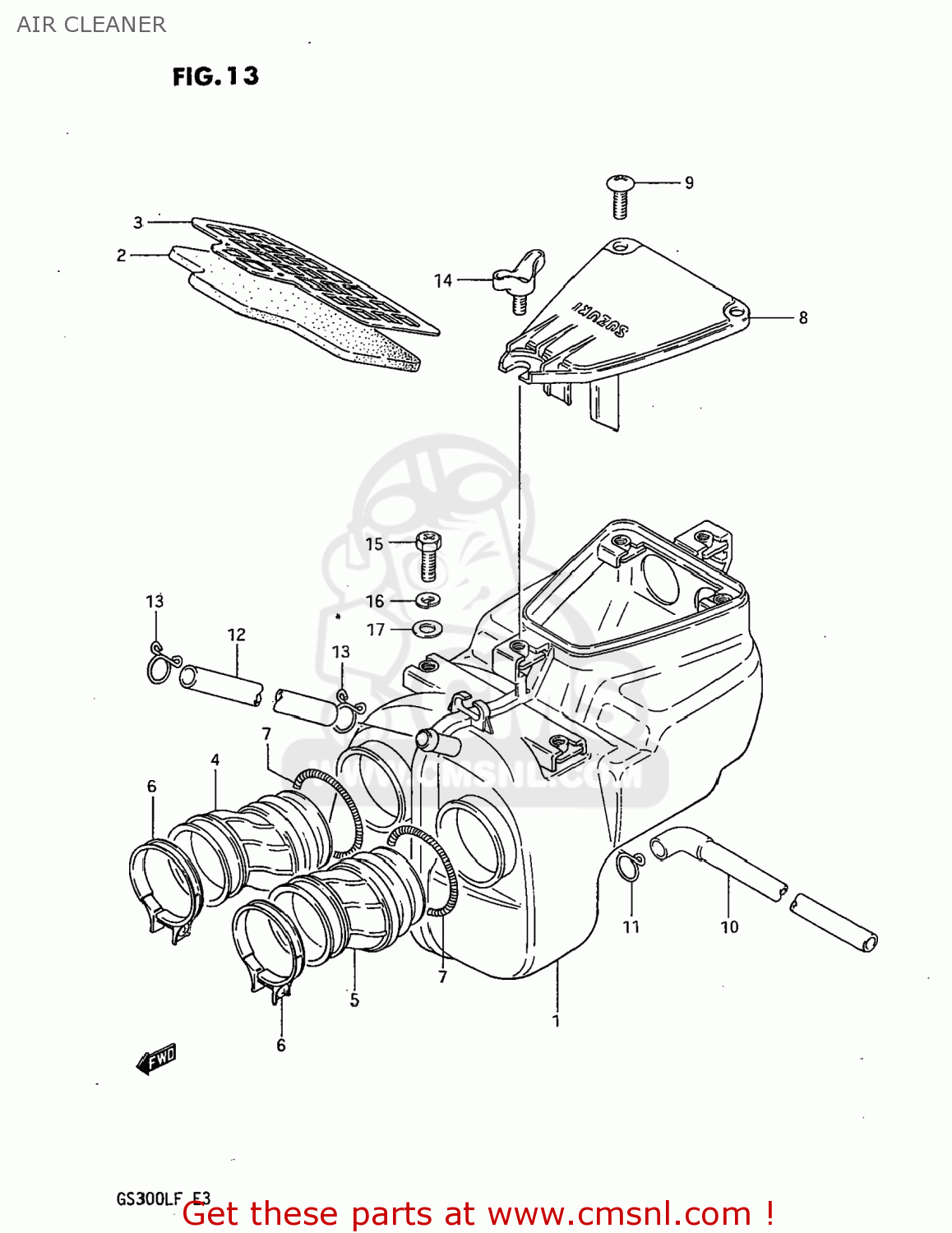 AIR CLEANER GS300L 1985 (F) USA (E03)