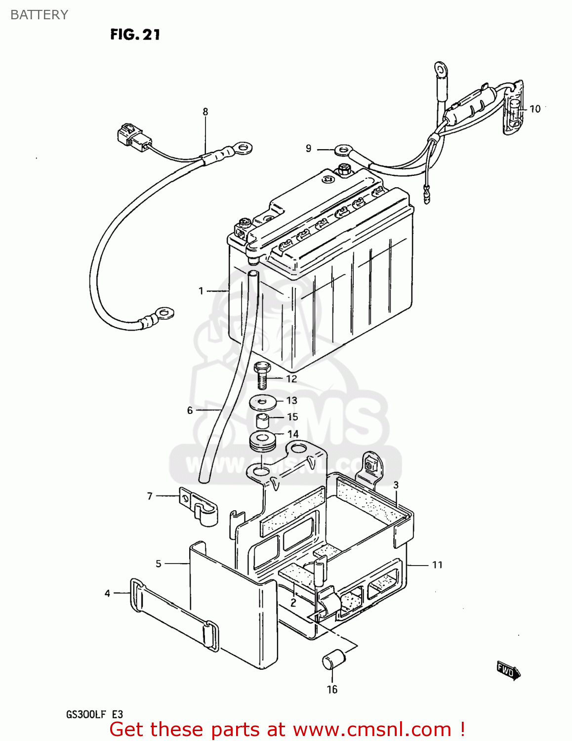 BATTERY GS300L 1985 (F) USA (E03)