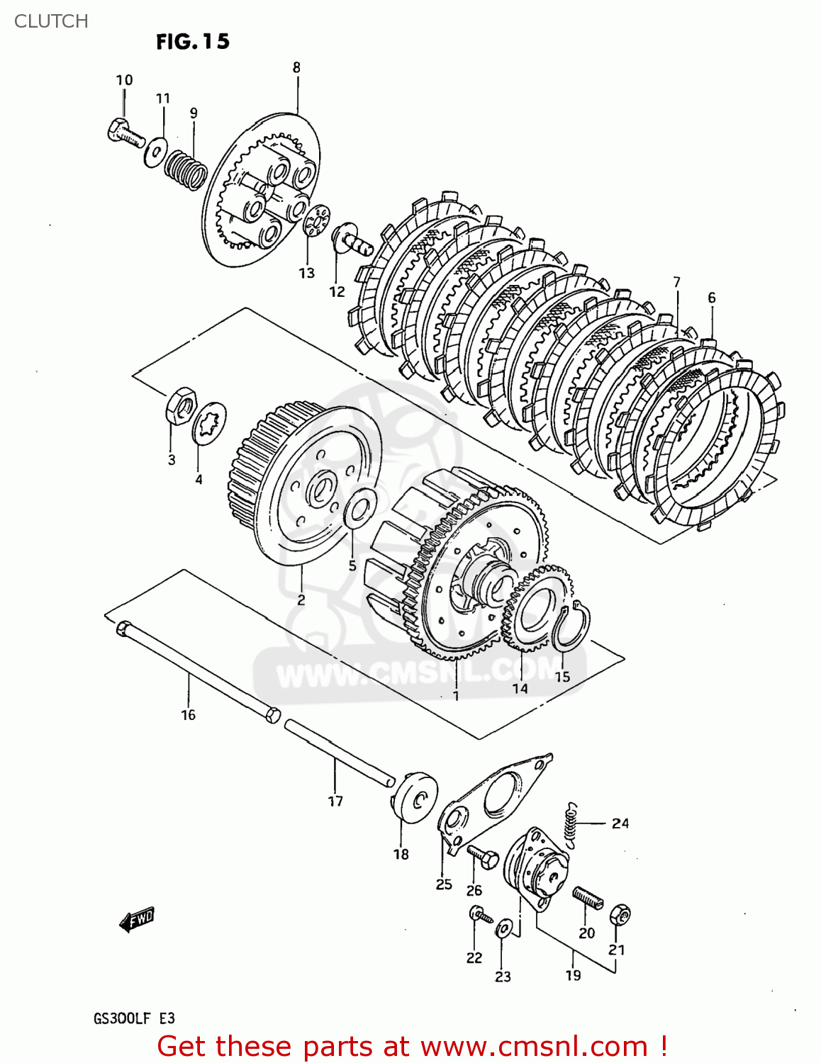 CLUTCH GS300L 1985 (F) USA (E03)