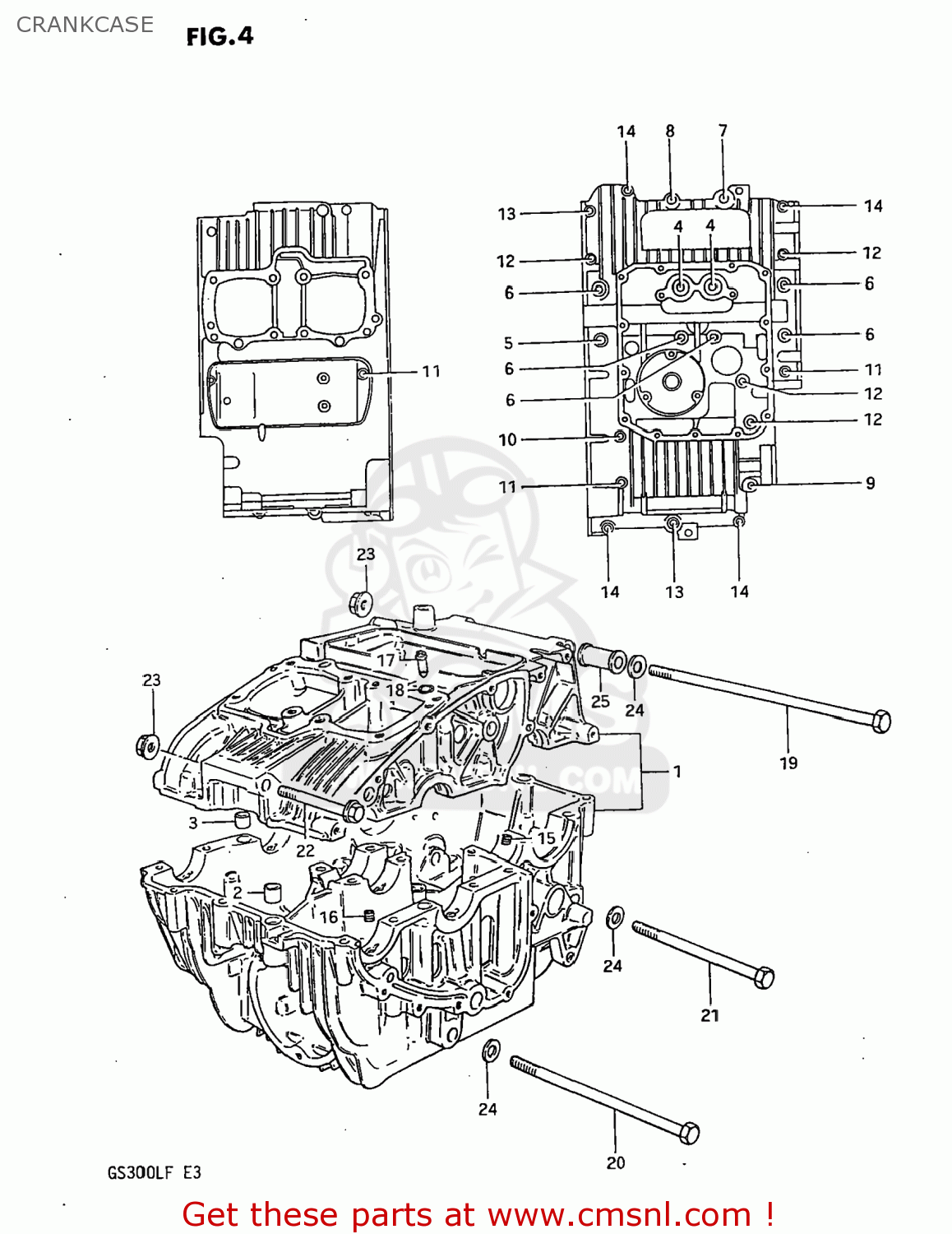 CRANKCASE GS300L 1985 (F) USA (E03)