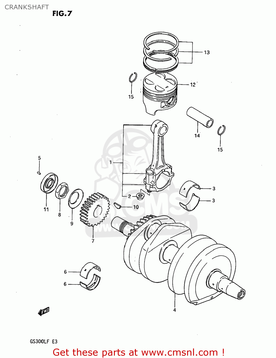 CRANKSHAFT GS300L 1985 (F) USA (E03)