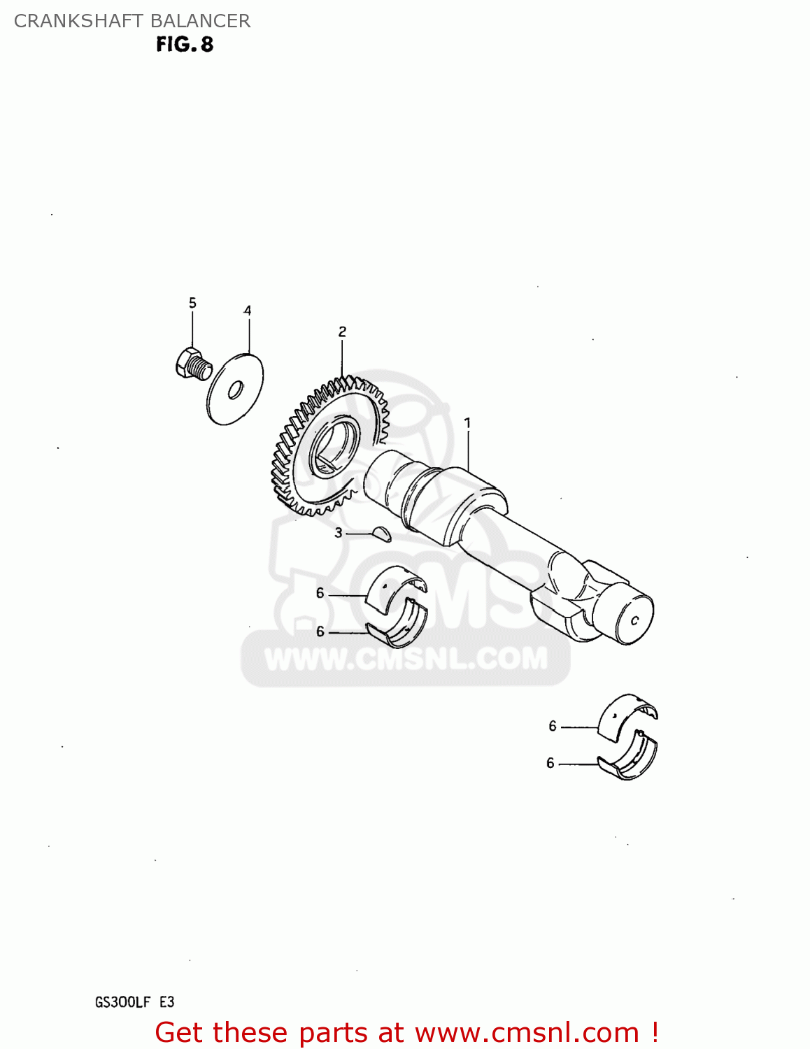 CRANKSHAFT BALANCER GS300L 1985 (F) USA (E03)