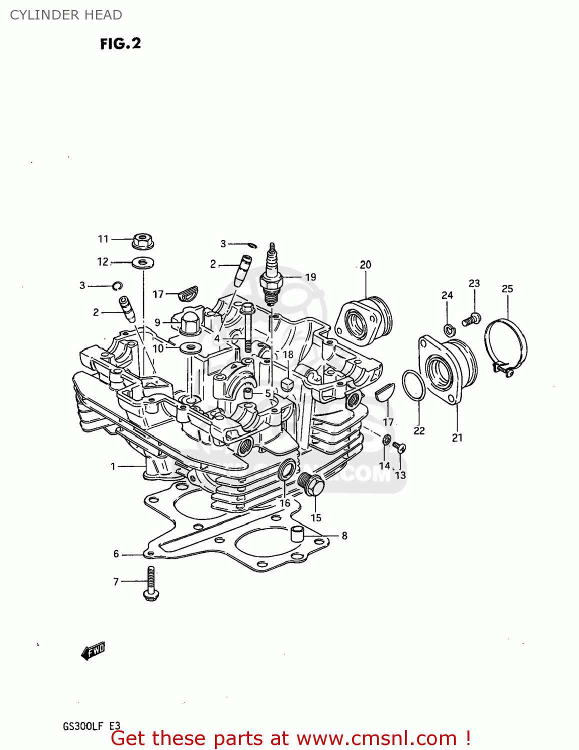 CYLINDER HEAD GS300L 1985 (F) USA (E03)