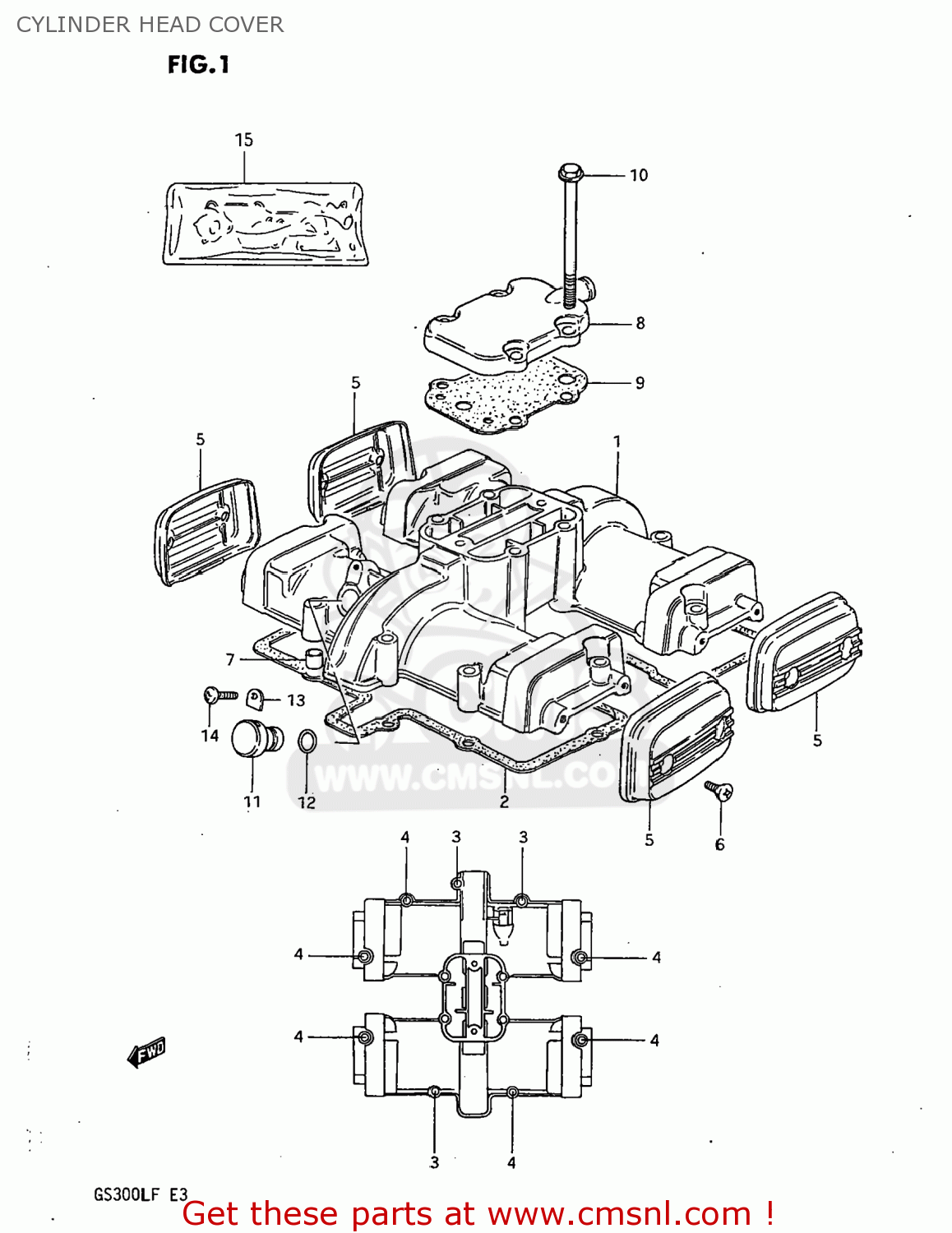 CYLINDER HEAD COVER GS300L 1985 (F) USA (E03)