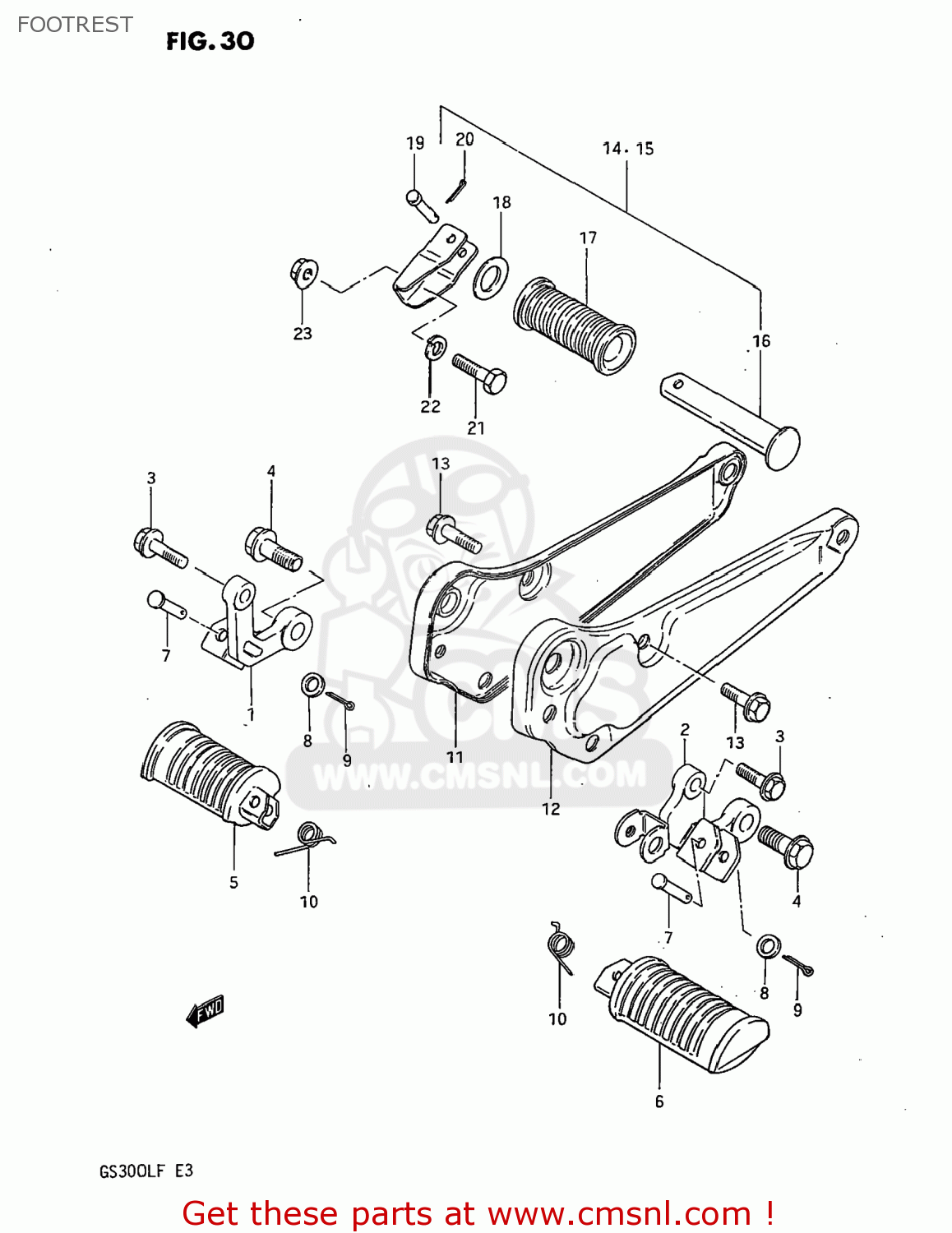 FOOTREST GS300L 1985 (F) USA (E03)
