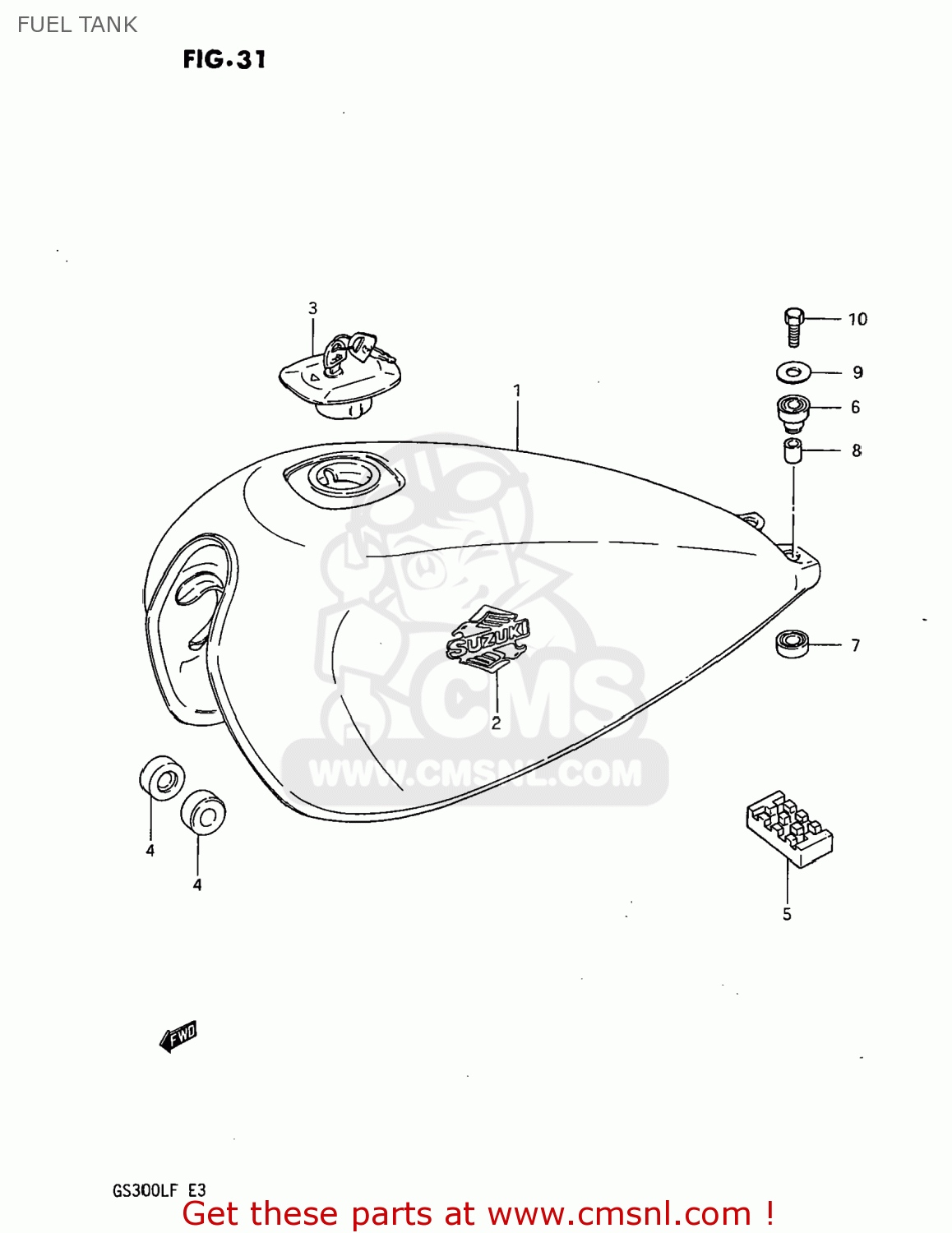 FUEL TANK GS300L 1985 (F) USA (E03)