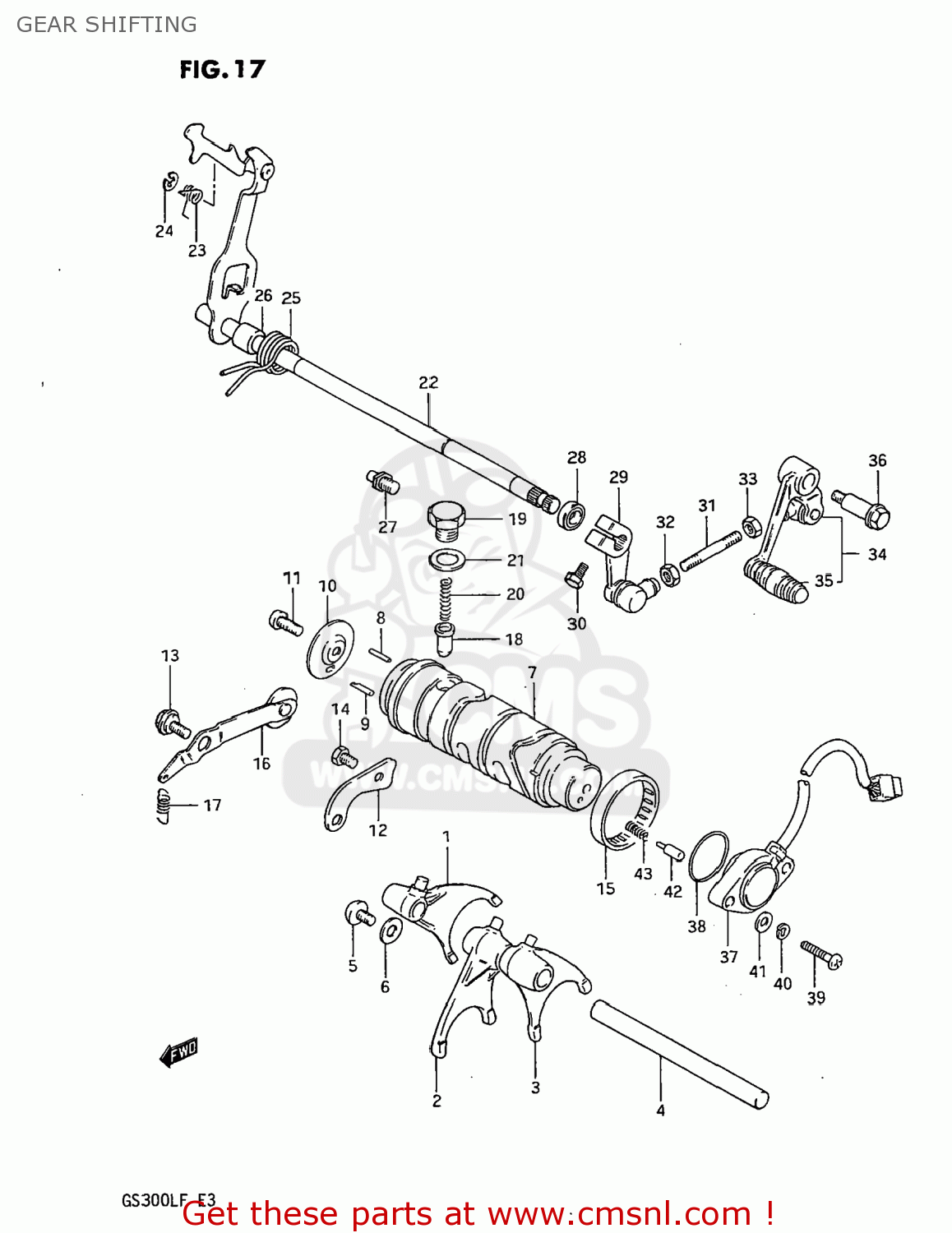 GEAR SHIFTING GS300L 1985 (F) USA (E03)