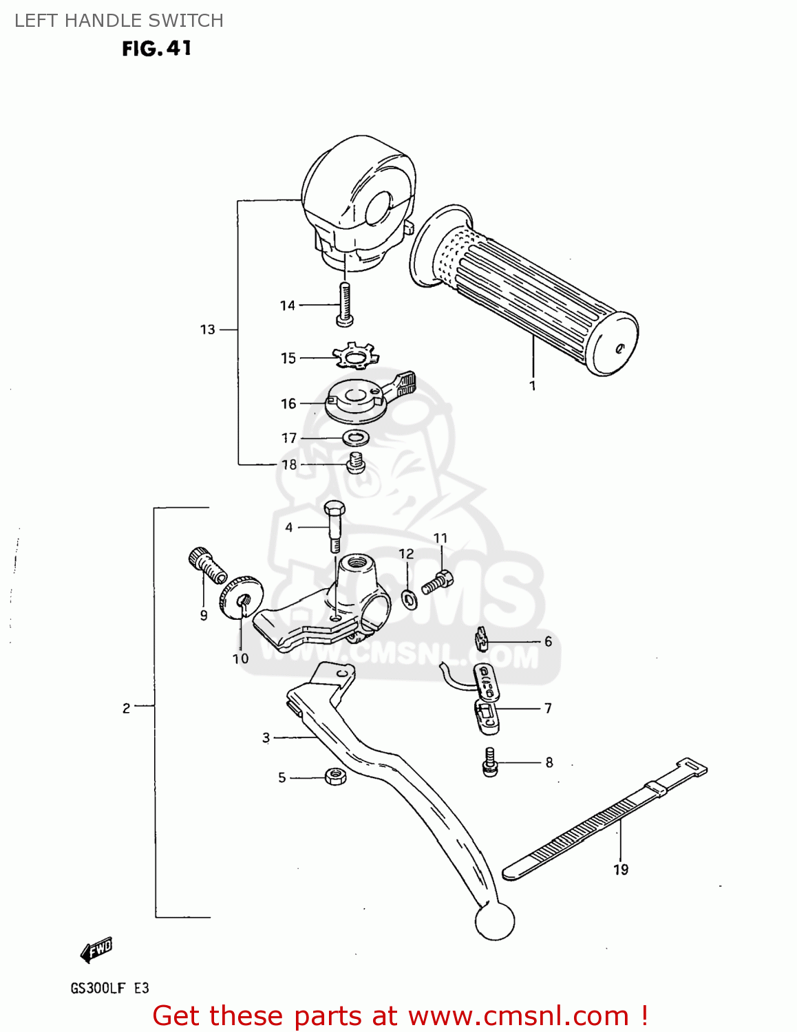 LEFT HANDLE SWITCH GS300L 1985 (F) USA (E03)