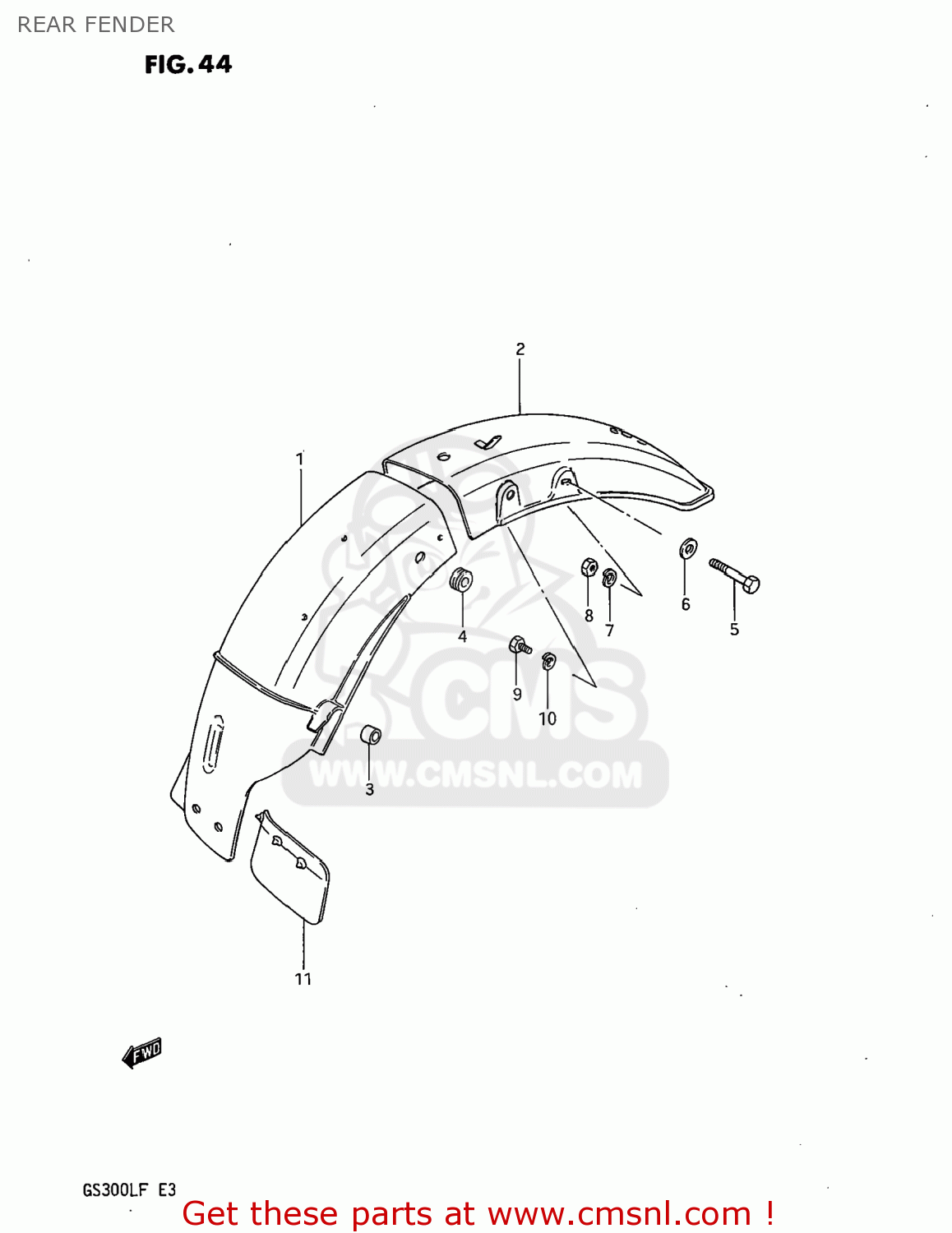 REAR FENDER GS300L 1985 (F) USA (E03)