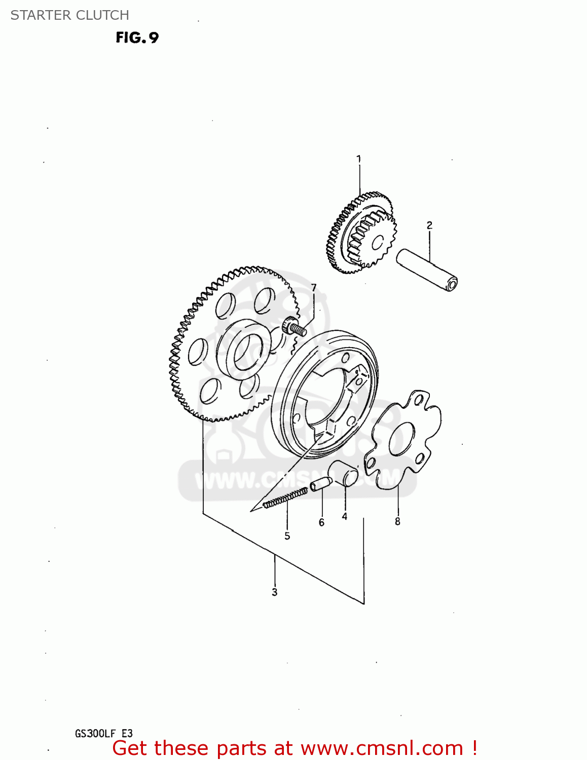 STARTER CLUTCH GS300L 1985 (F) USA (E03)