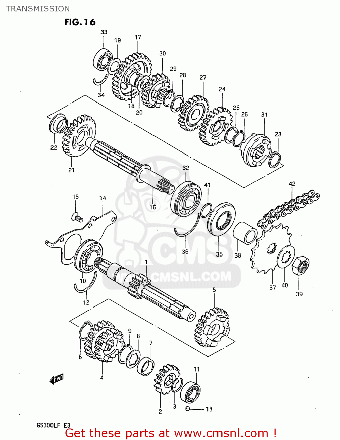 TRANSMISSION GS300L 1985 (F) USA (E03)