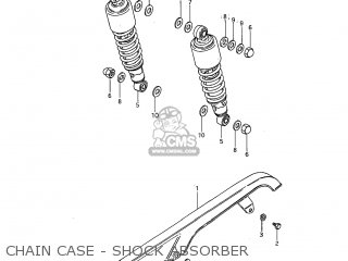 CHAIN CASE - SHOCK ABSORBER - GS300L 1985 (F) USA (E03)