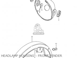 HEADLAMP HOUSING - FRONT FENDER - GS300L 1985 (F) USA (E03)