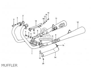 MUFFLER - GS300L 1985 (F) USA (E03)