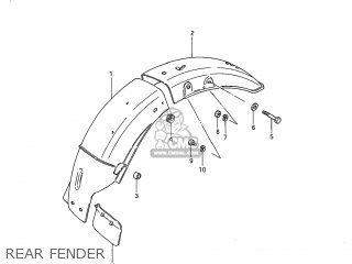 REAR FENDER - GS300L 1985 (F) USA (E03)