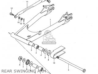 REAR SWINGING ARM - GS300L 1985 (F) USA (E03)