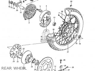REAR WHEEL - GS300L 1985 (F) USA (E03)