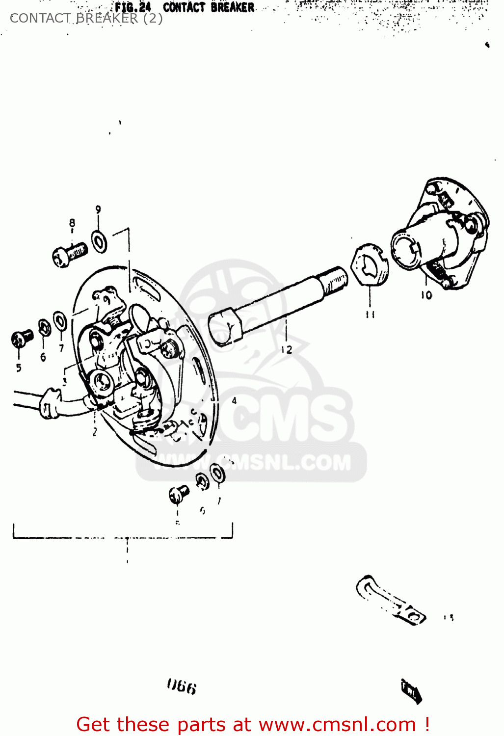 CONTACT BREAKER (2) GS400 1977 (B) USA (E03)