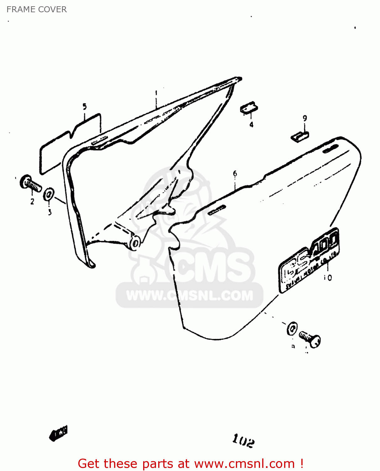 FRAME COVER GS400 1977 (B) USA (E03)