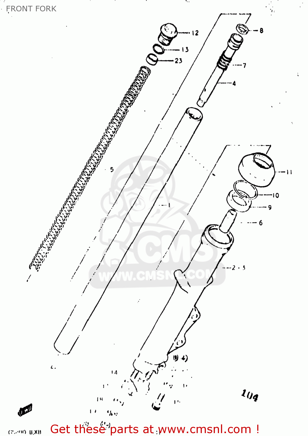 FRONT FORK GS400 1977 (B) USA (E03)