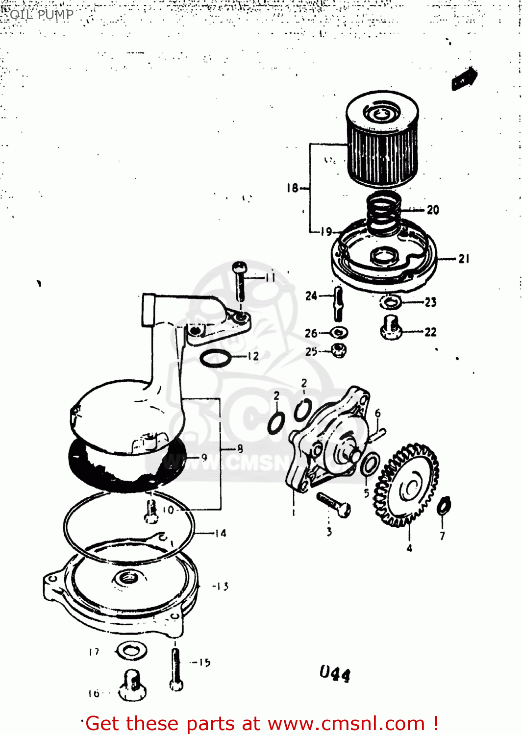 OIL PUMP GS400 1977 (B) USA (E03)