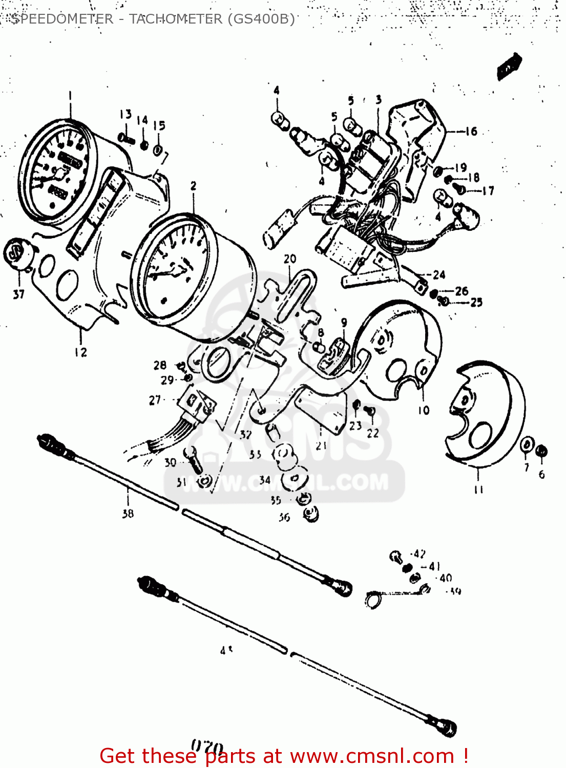 SPEEDOMETER - TACHOMETER (GS400B) GS400 1977 (B) USA (E03)