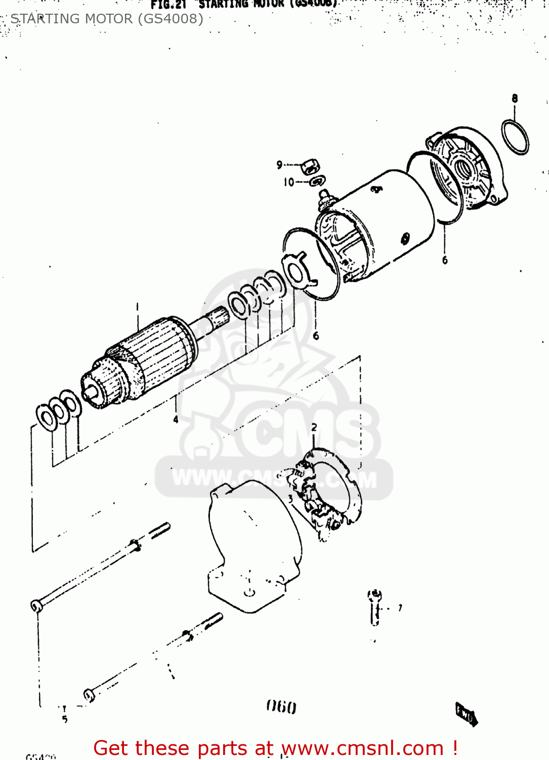 STARTING MOTOR (GS4008) GS400 1977 (B) USA (E03)