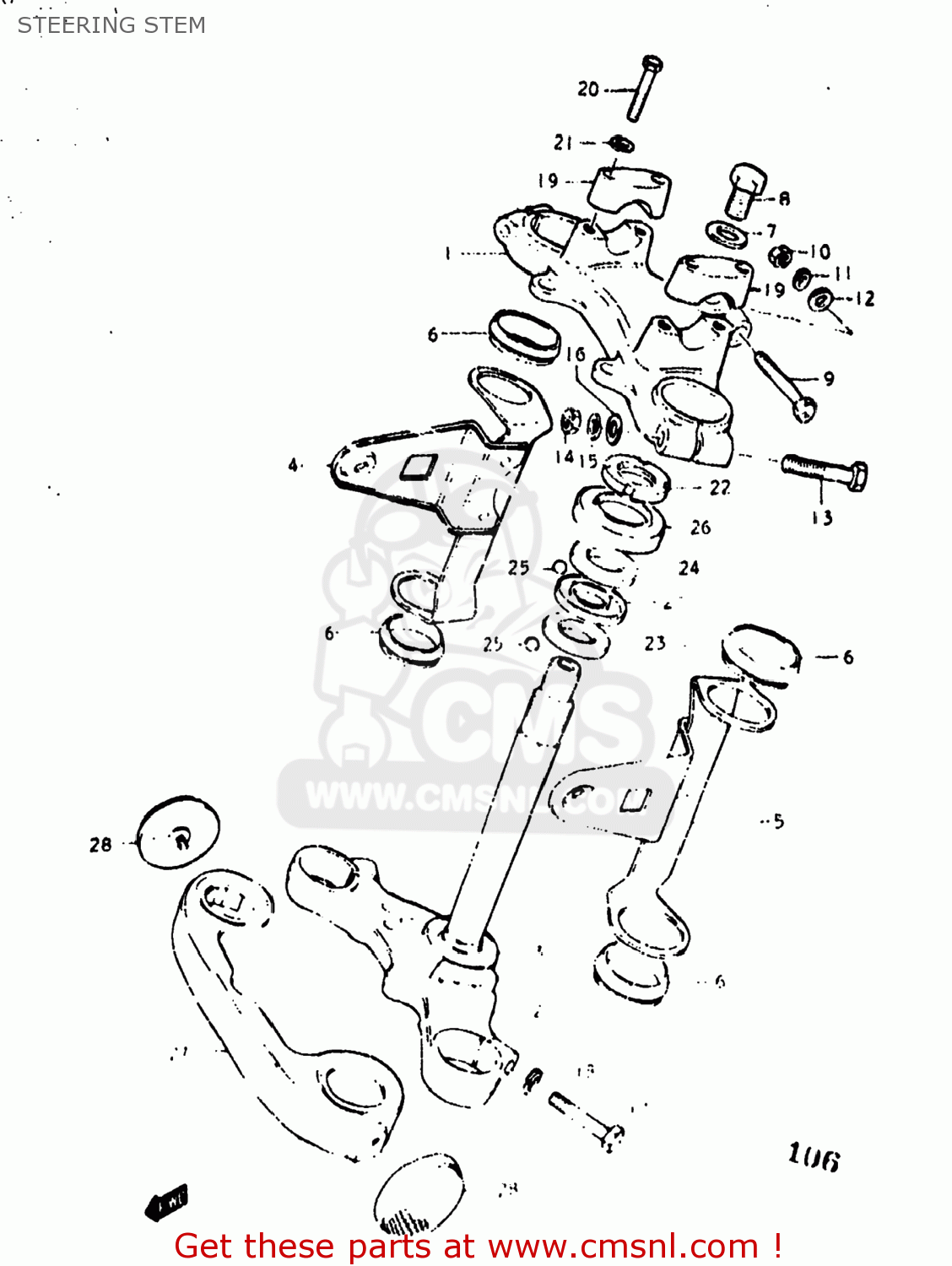 STEERING STEM GS400 1977 (B) USA (E03)