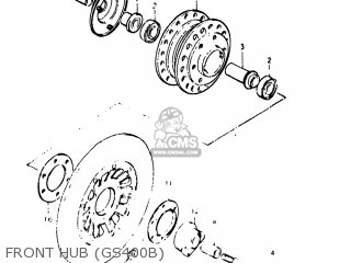 FRONT HUB (GS400B) - GS400 1977 (B) USA (E03)