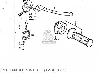 RH HANDLE SWITCH (GS400XB) - GS400 1977 (B) USA (E03)