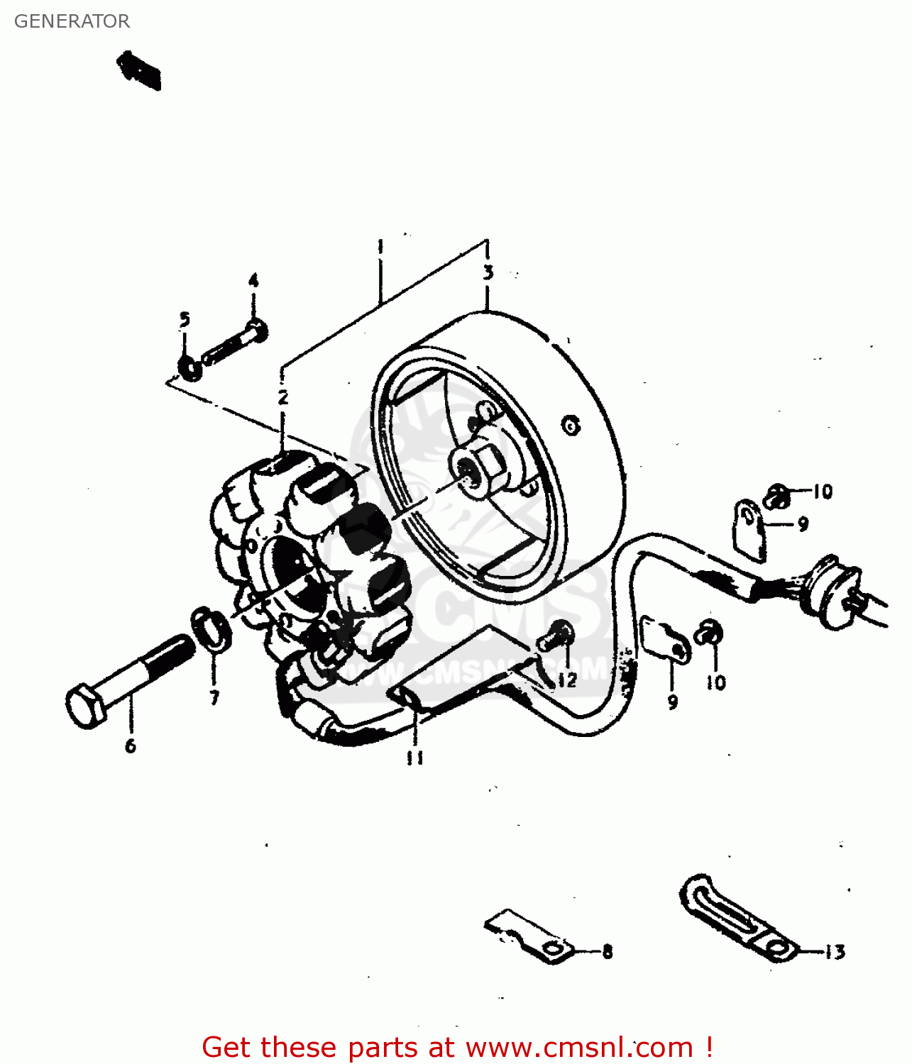 GENERATOR GS400 1978 (C) (E01 E02 E04 E17 E18 E21 E22 E24 E25 E30 E34 E39)