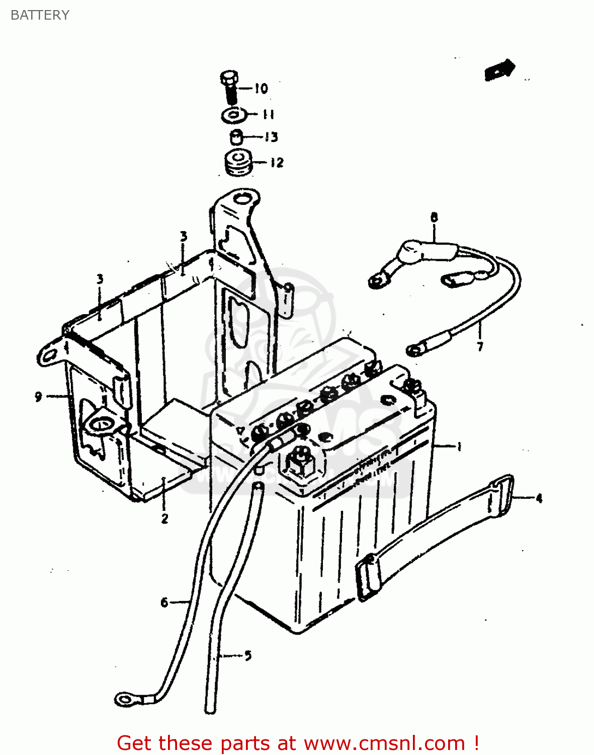 BATTERY GS400 1978 (C) (E01 E02 E04 E17 E18 E21 E22 E24 E25 E30 E34 E39)
